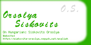 orsolya siskovits business card